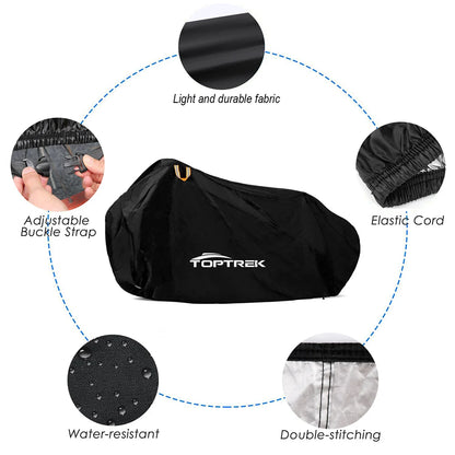 Worky Waterproof Bicycle Cover with Storage Bag - Premium 210T Oxford Fabric