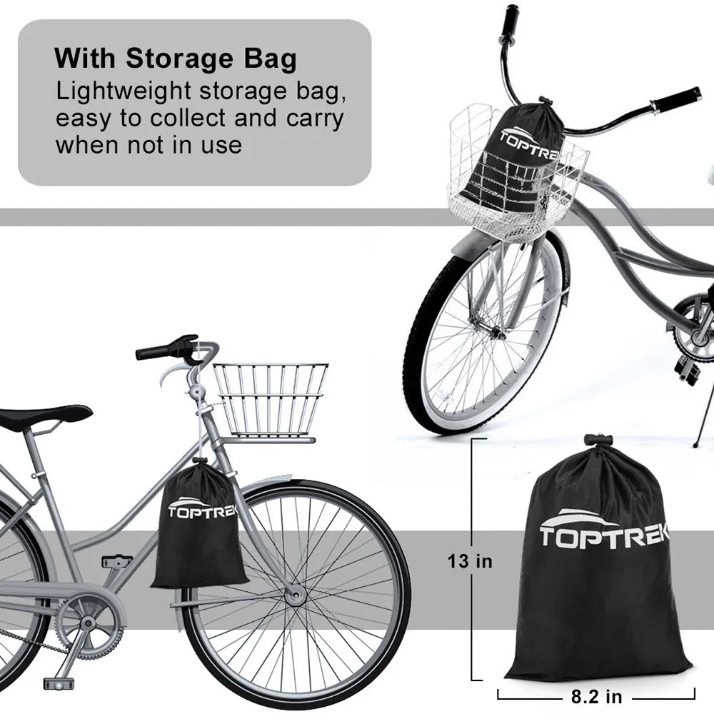 Worky Waterproof Bicycle Cover with Storage Bag - Premium 210T Oxford Fabric