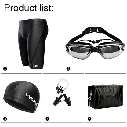 Worky Shark Skin Swimming Equipment Set for Men