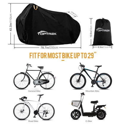 Worky Waterproof Bicycle Cover with Storage Bag - Premium 210T Oxford Fabric