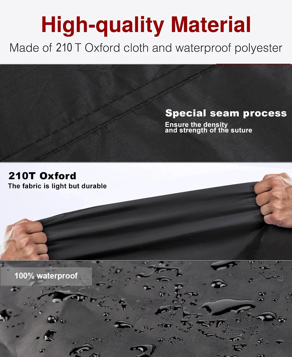 Worky Waterproof Bicycle Cover with Storage Bag - Premium 210T Oxford Fabric