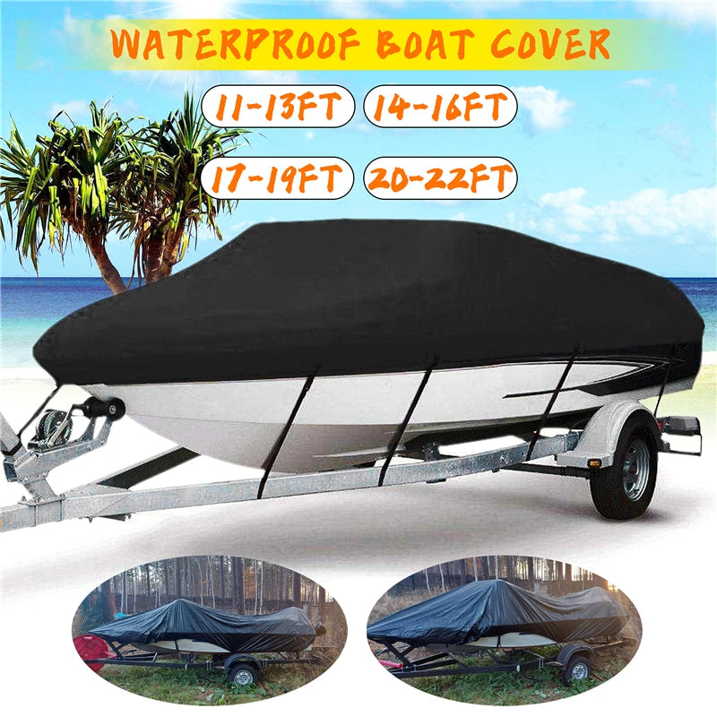 Worky Heavy-Duty Boat Cover for 11-22FT