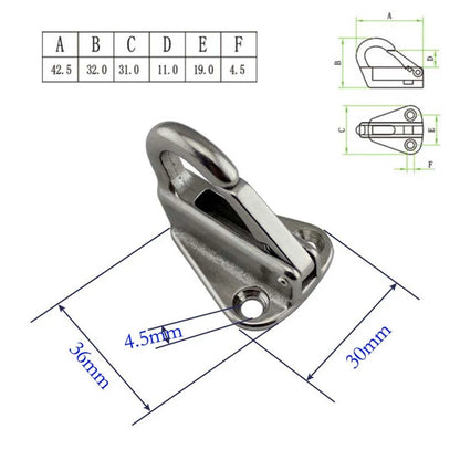 Worky Stainless Steel 316 Marine Boat Spring Locked Fender Hook