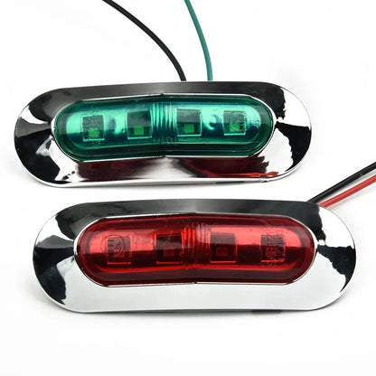 Worky 2Pcs Red Green LED Boat Navigation Light Kit