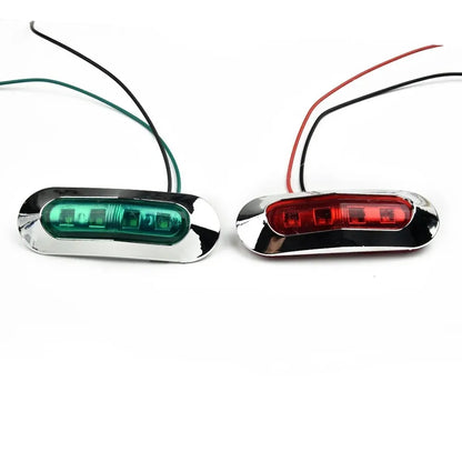 Worky 2Pcs Red Green LED Boat Navigation Light Kit