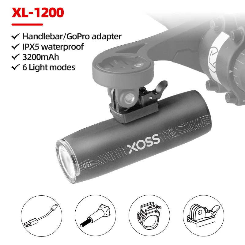 Worky XOSS XL-1200 Headlight Bicycle Light