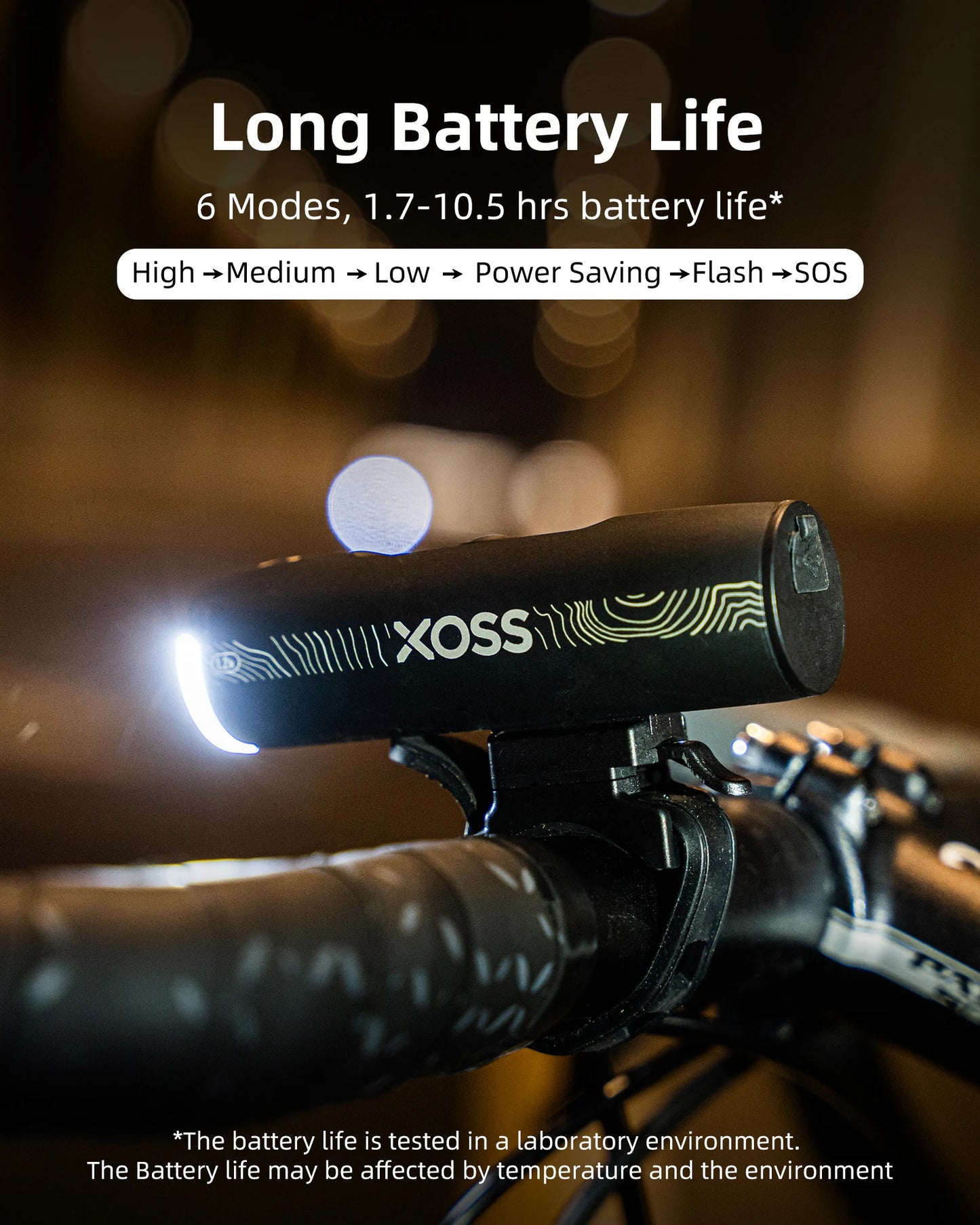 Worky XOSS XL-1200 Headlight Bicycle Light