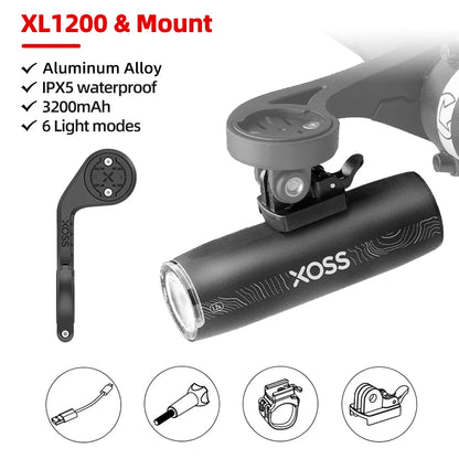 Worky XOSS XL-1200 Headlight Bicycle Light