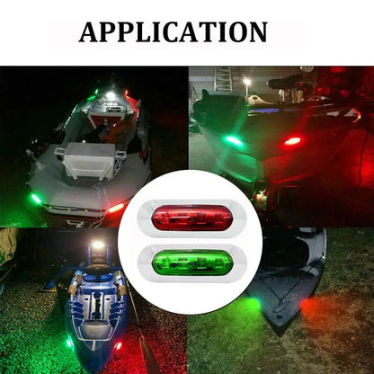 Worky 2Pcs Red Green LED Boat Navigation Light Kit