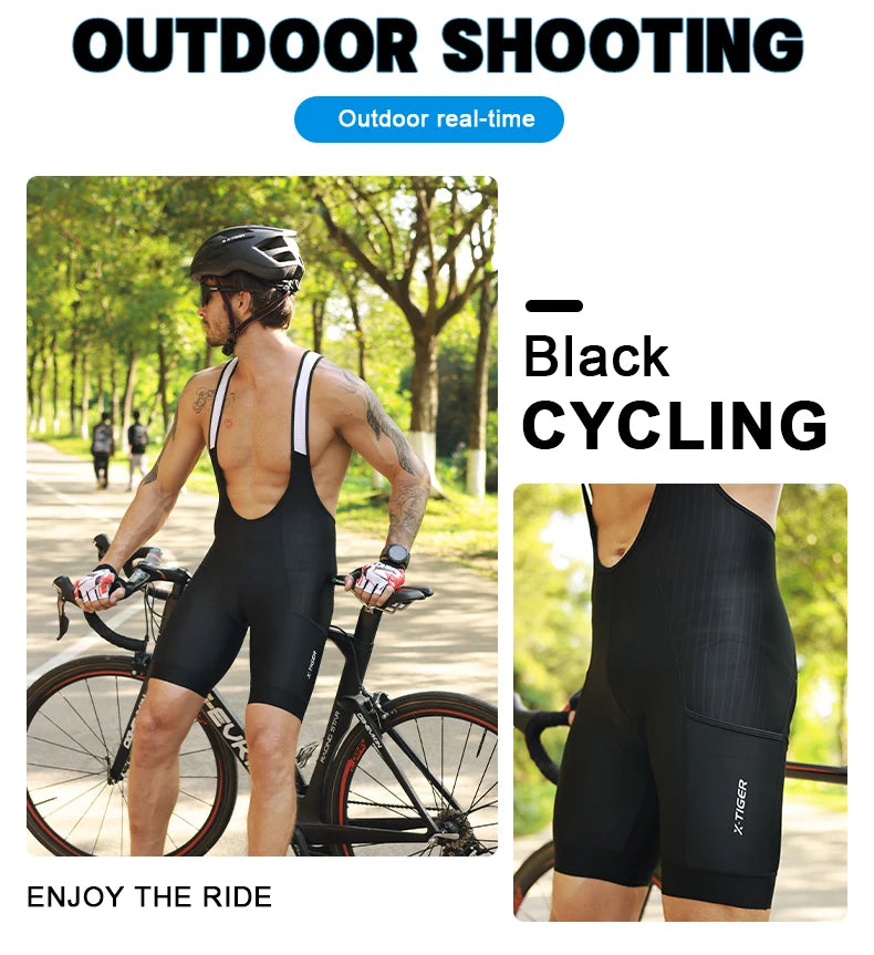 Worky Pro Cycling Bib Shorts - High Waist Lycra MTB & Road Bike Gear