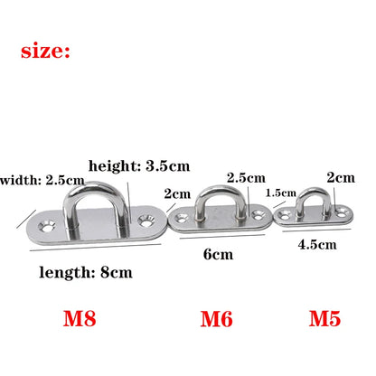 Worky Stainless Steel Oval Eye Board Marine Deck Buckle