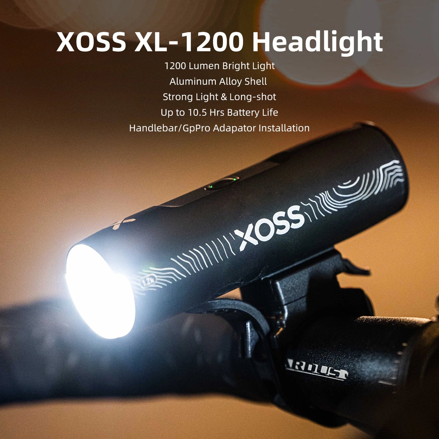 Worky XOSS XL-1200 Headlight Bicycle Light