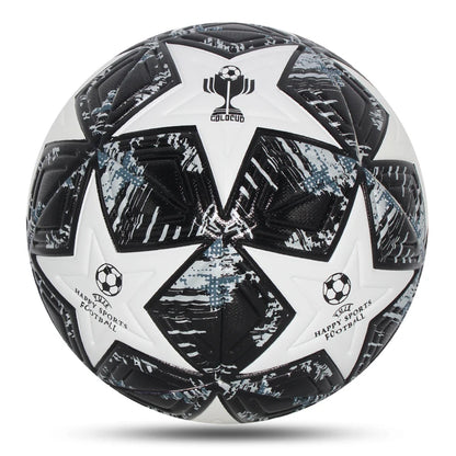 Worky PU Leather Soccer Ball– Official Size 4 & 5 for Outdoor Training