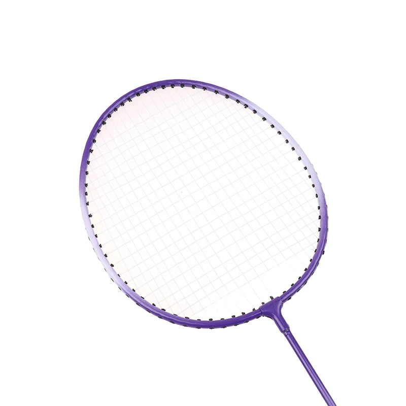 Worky Lightweight Badminton Racket Set – Titanium Shaft with 3 Shuttlecocks (Purple/Red)