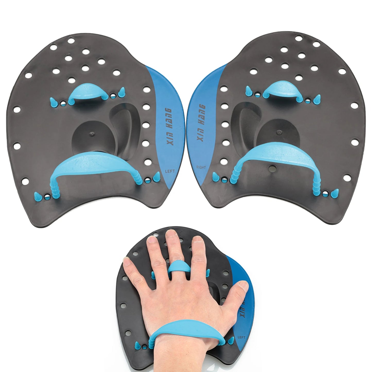 Worky Silicone Swim Hand Paddles – Adjustable & Non-Slip for Swimming Training