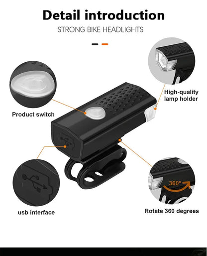 Worky USB Rechargeable LED Bicycle Headlight