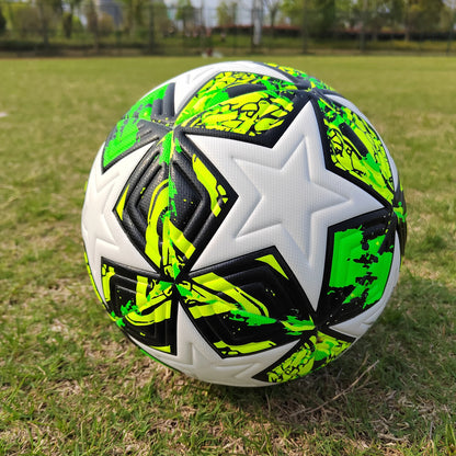 Worky PU Leather Soccer Ball– Official Size 4 & 5 for Outdoor Training