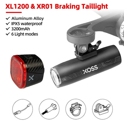 Worky XOSS XL-1200 Headlight Bicycle Light