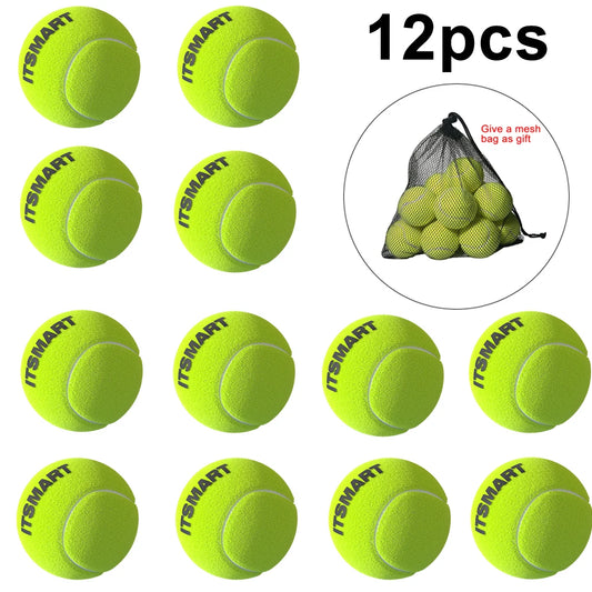 Worky Durable Training Tennis Balls – 6 or 12 Pack with Mesh Carry Bag