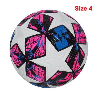 Worky PU Leather Soccer Ball– Official Size 4 & 5 for Outdoor Training