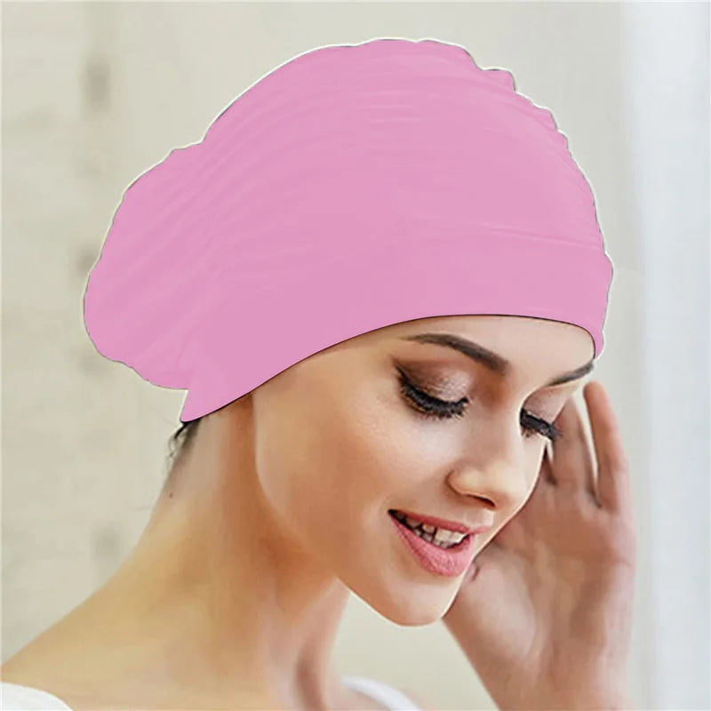 Worky Printed Swimming Cap for Women & Girls – Perfect for Long Hair