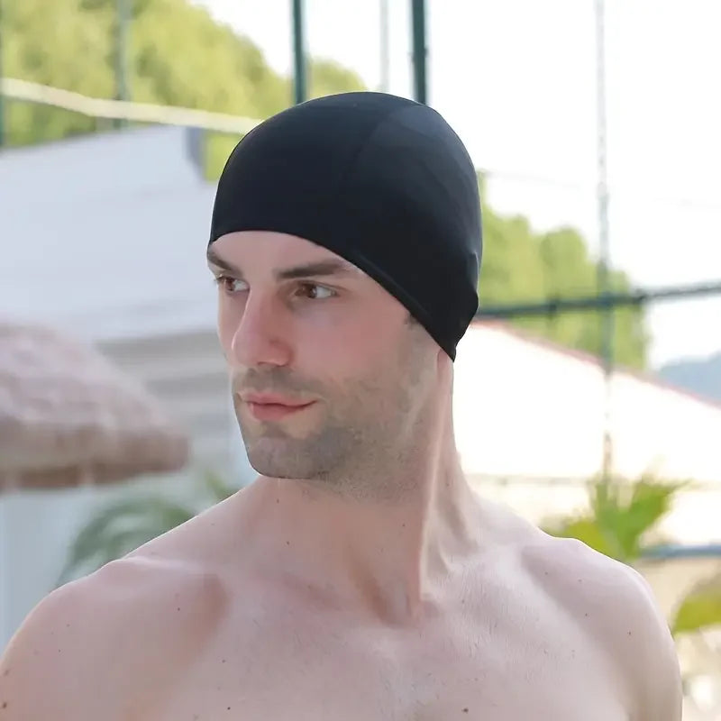 Worky Ear Protection Swimming Cap for Men