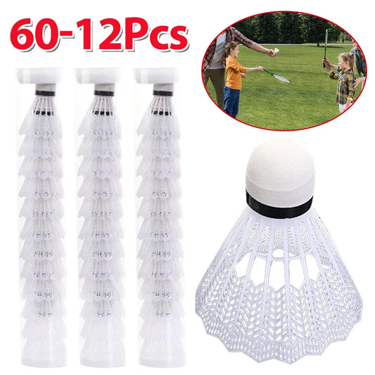 Worky 12pcs Plastic Badminton Shuttlecocks – Lightweight Training Shuttlecocks