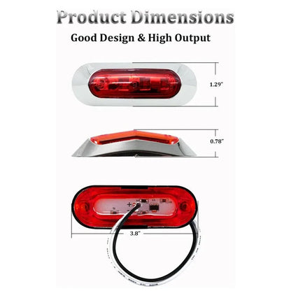 Worky 2Pcs Red Green LED Boat Navigation Light Kit