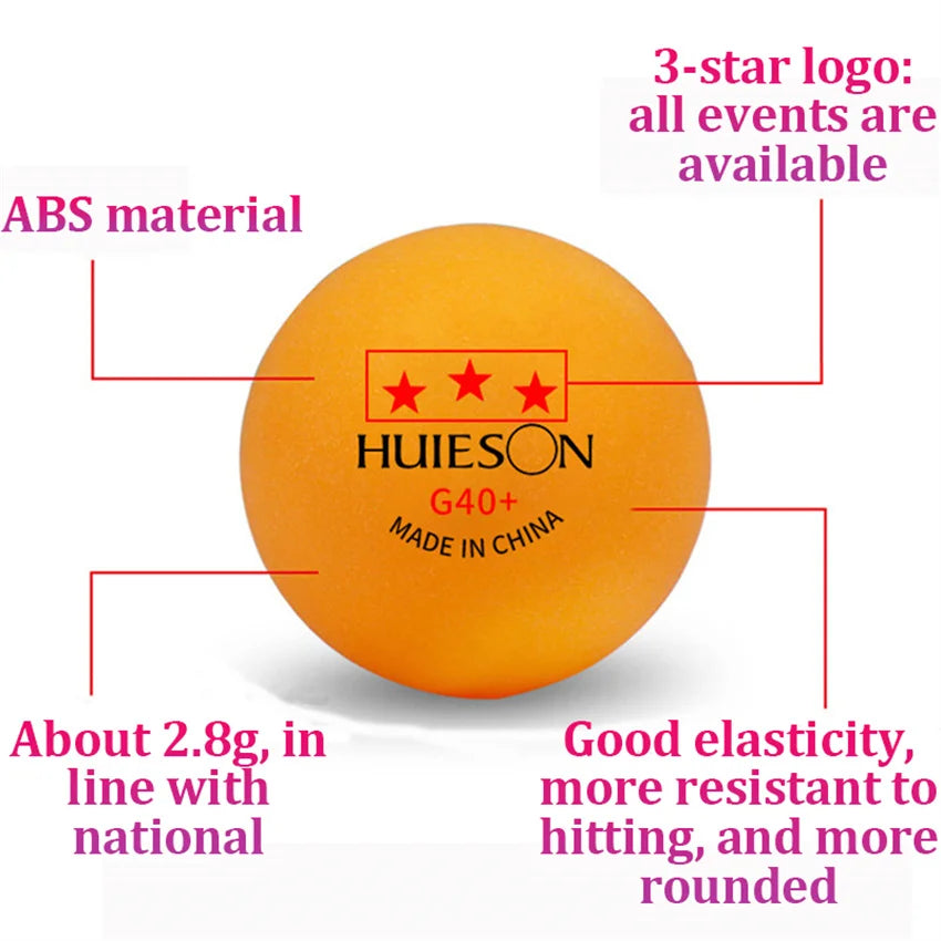 Worky 3-Star Professional Table Tennis Balls - 20/50/100 PCS