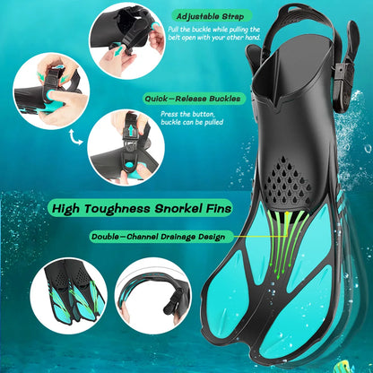 Worky Adjustable Silicone Swim Fins