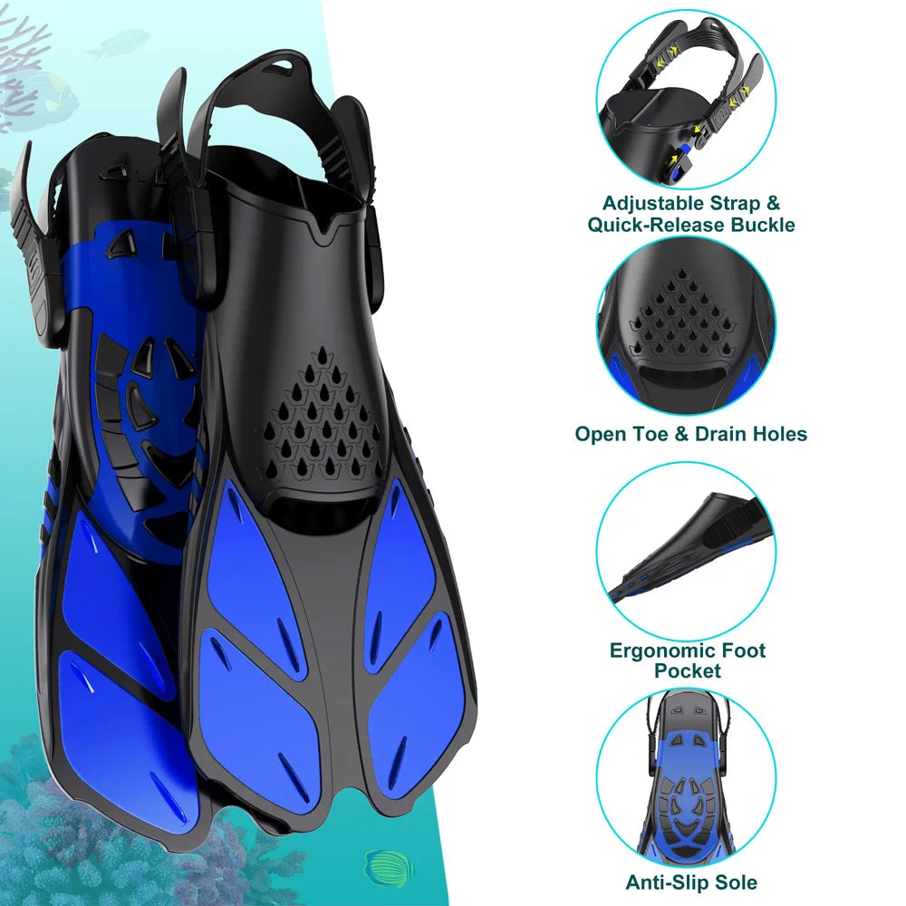 Worky Adjustable Silicone Swim Fins