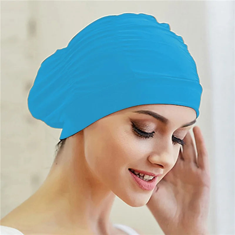 Worky Printed Swimming Cap for Women & Girls – Perfect for Long Hair