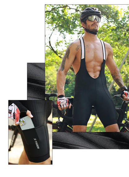 Worky Pro Cycling Bib Shorts - High Waist Lycra MTB & Road Bike Gear